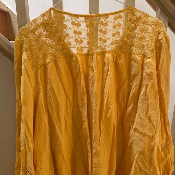 Style & Co. Boho Yellow Shirt XL - Picture 3 of 4